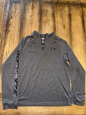 Under Armour Charcoal Gray Quarter-Zip Performance Pullover